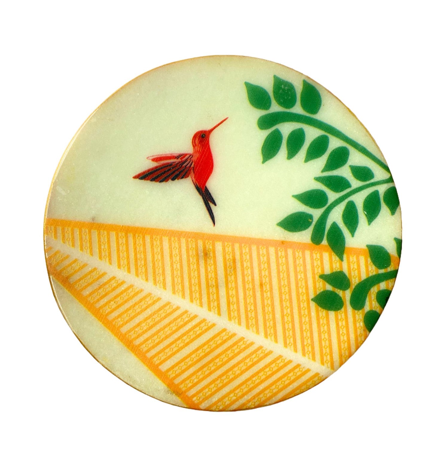 The Petal's Hum (Red) - Marble Coaster