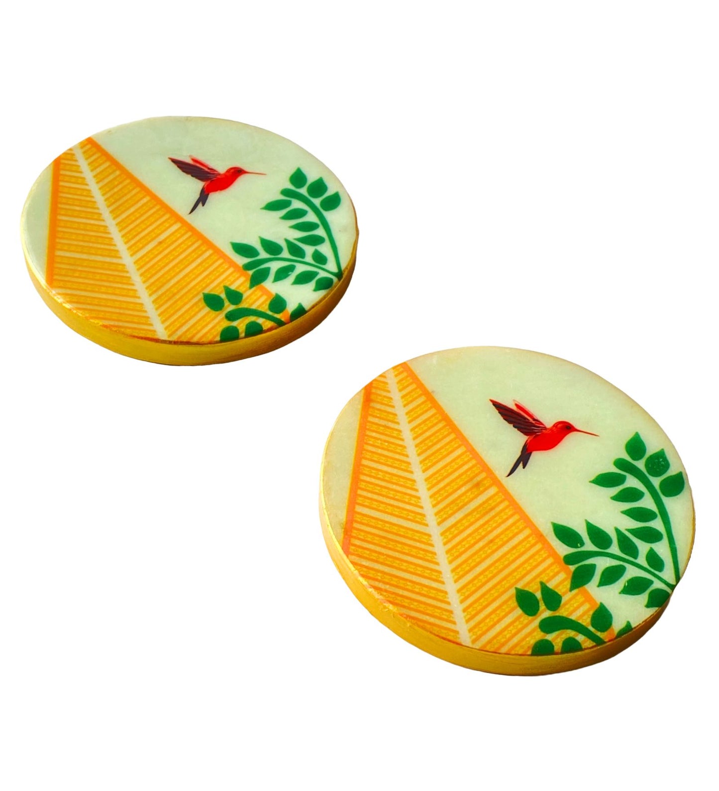 The Petal's Hum (Red) - Marble Coaster