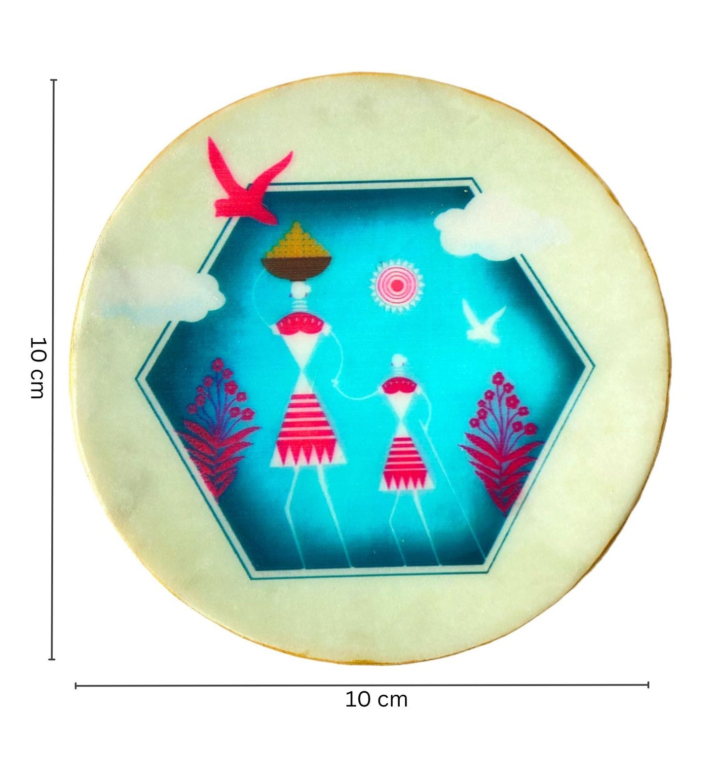 A Seashell’s Skyward Journey (Blue) - Marble Coaster