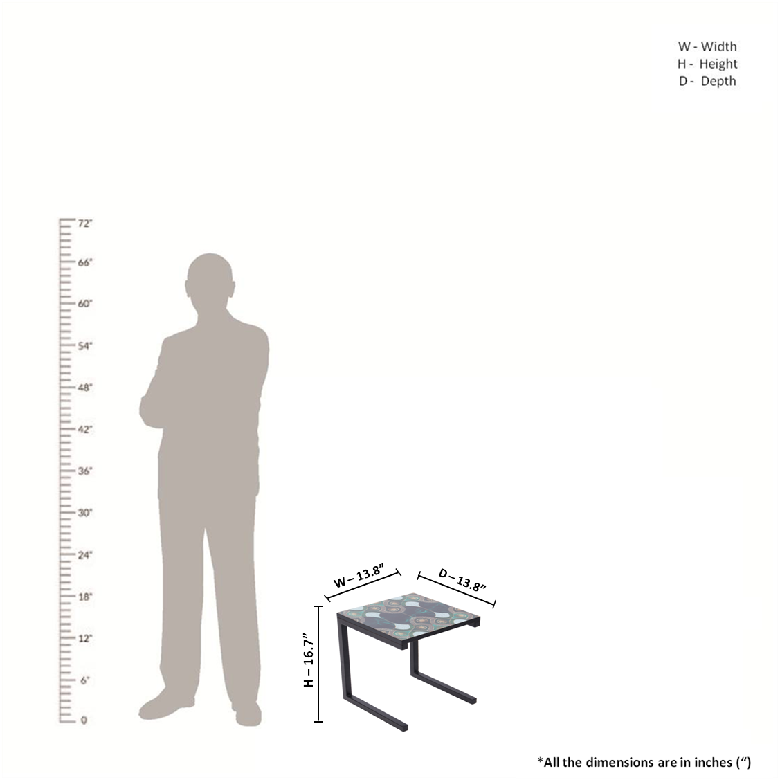 The Kaleidoscopic Konark - Side Table