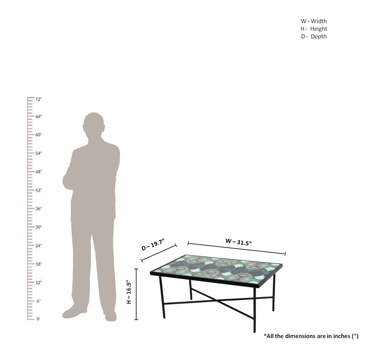 The Kaleidoscopic Konark - Coffee Table