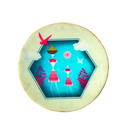 A Seashell’s Skyward Journey (Blue) - Marble Coaster