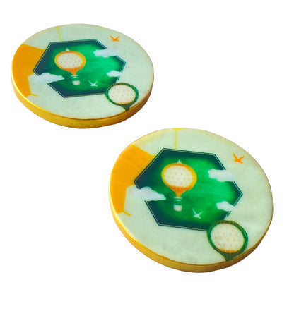 A Seashell’s Skyward Journey (Green) - Marble Coaster