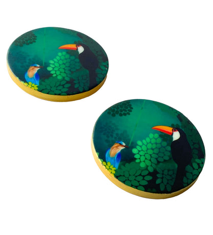 Birds Of Feather - Marble Coaster