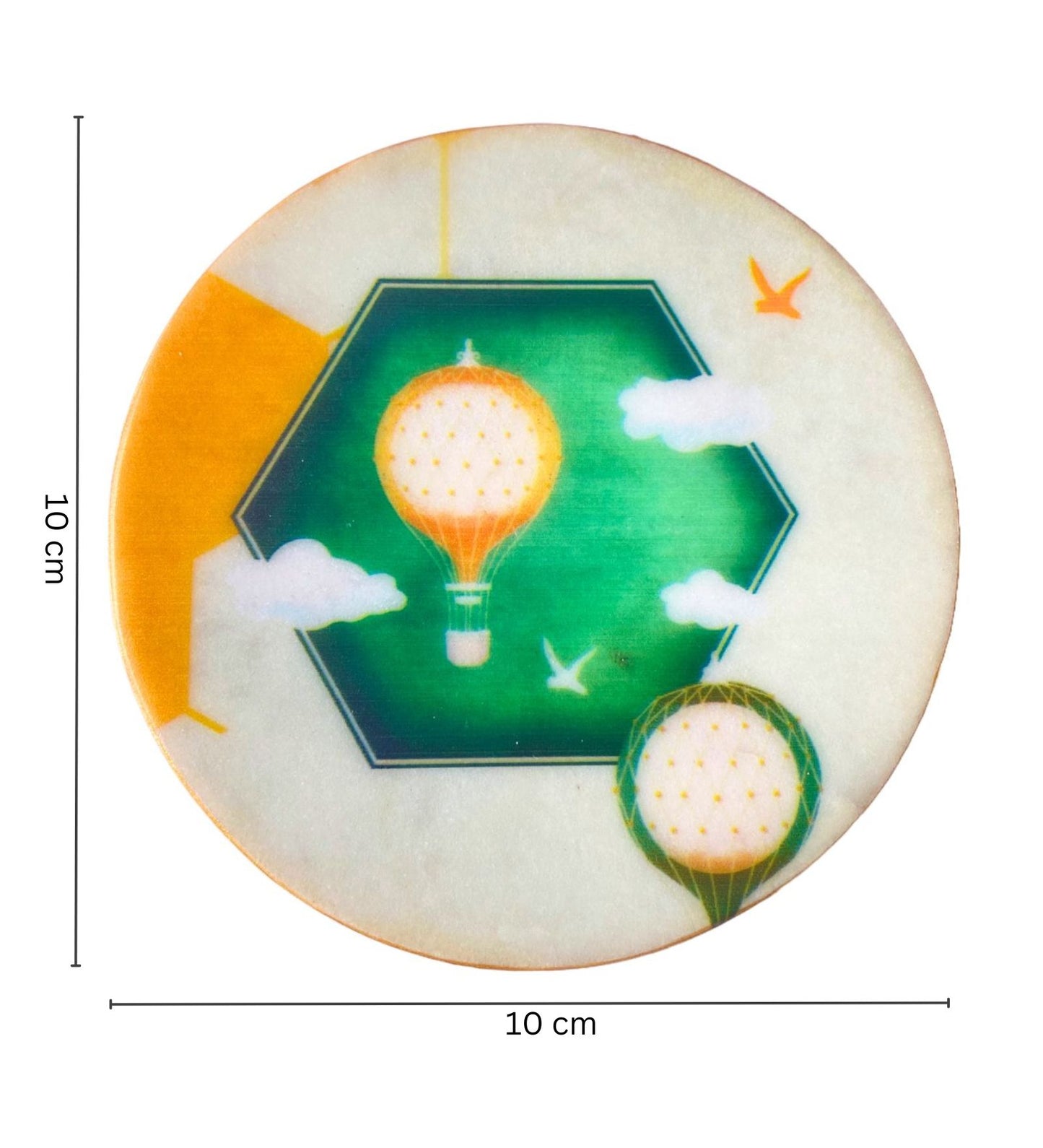 A Seashell’s Skyward Journey (Green) - Marble Coaster