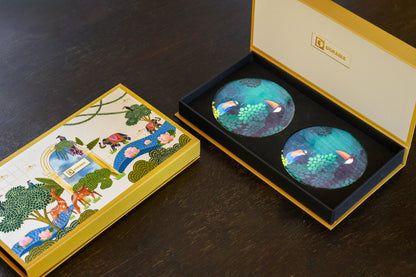 Birds Of Feather - Marble Coaster