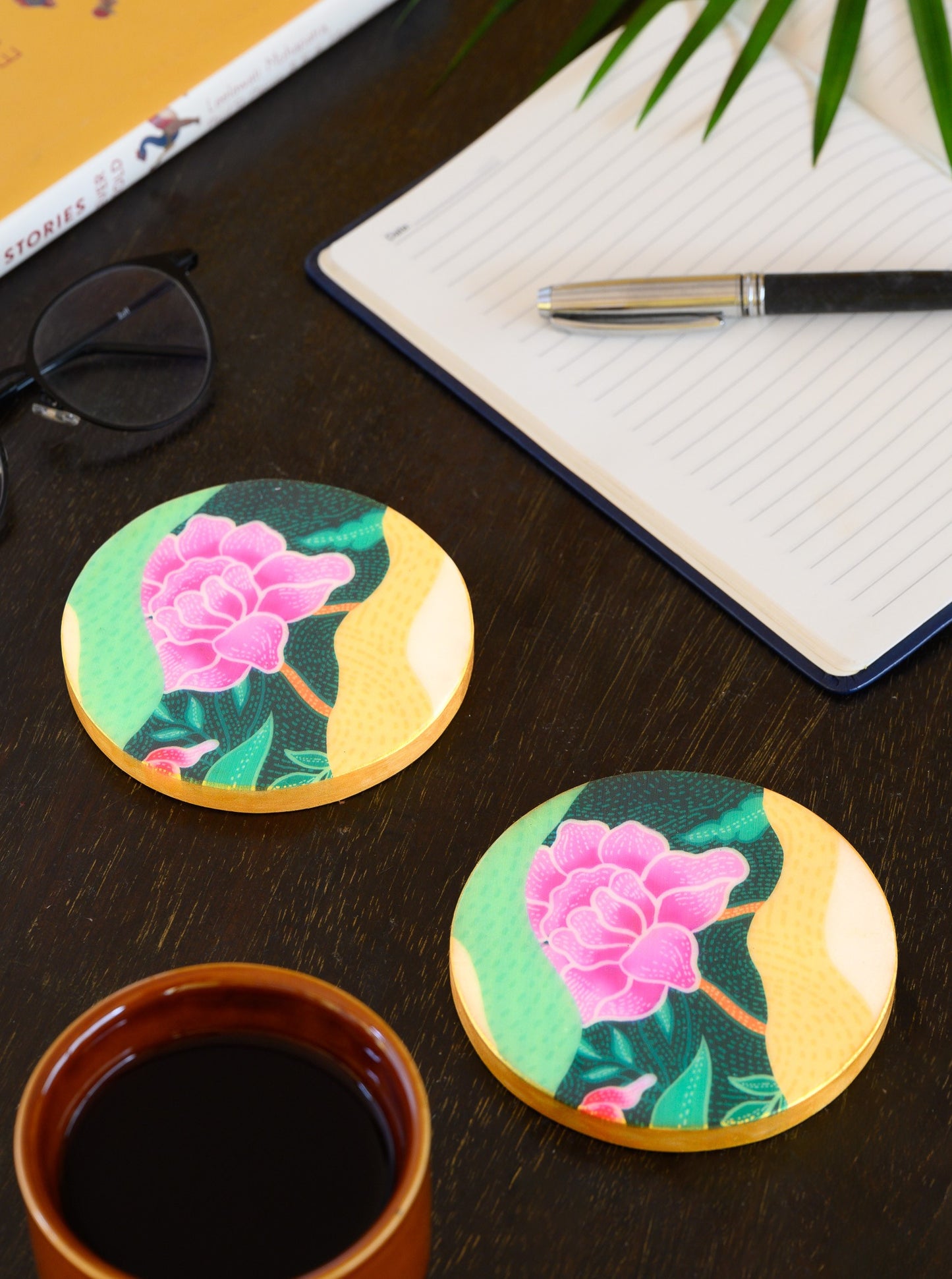 Starry Kantha - Marble Coaster